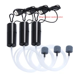 Portable Mini USB Aquarium Air Pump - Silent Oxygenator and Aerator (Black - 3pcs)