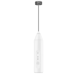 Rechargeable 3 - Speed Wireless Milk Frother and Egg Beater (WHITE)