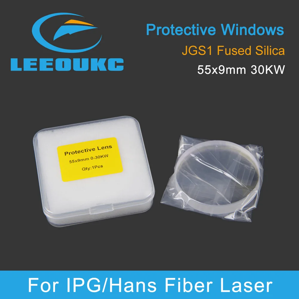 

LEEOUKC 10Pcs/lot Best Quality IPG 55*9mm Laser Lens Protective Windows For IPG Bodor Fiber Laser Cutting Machine