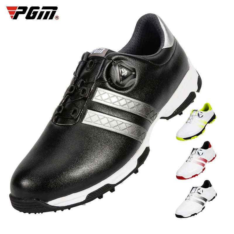 PGM Golf Shoes Men's Waterproof Breathable Golf Shoes Male Rotating Shoelaces Sports Sneakers Non-slip Trainers XZ160