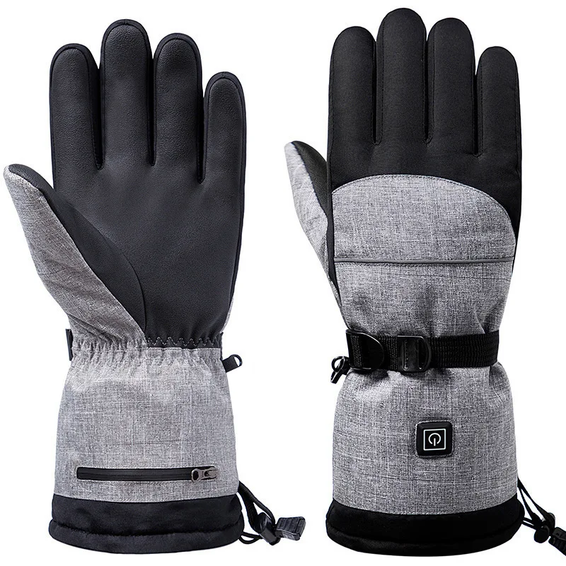 

Outdoor Ski Heating Gloves Men Women Winter Riding Gloves Three Gear Intelligent Temperature Regulation Warm USB Electric Gloves