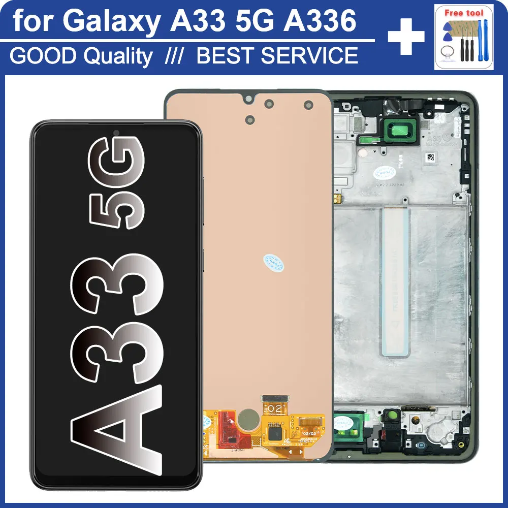 Super AMOLED для Samsung Galaxy A336 ЖК-дисплей A336B A336U A336E сенсорный экран дигитайзер для samsung A33 5G дисплей A336 A336U