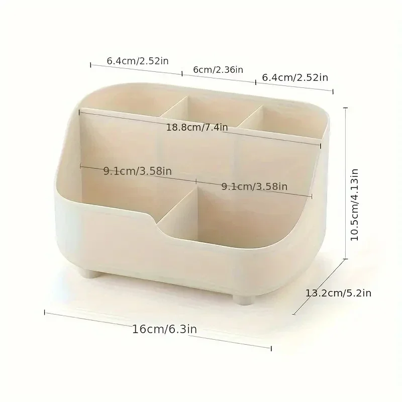 Five Grids Office Accessories Large Capacity Pen Holder Storage Desk Organizer Organizers Stationery Pencil School Supplies