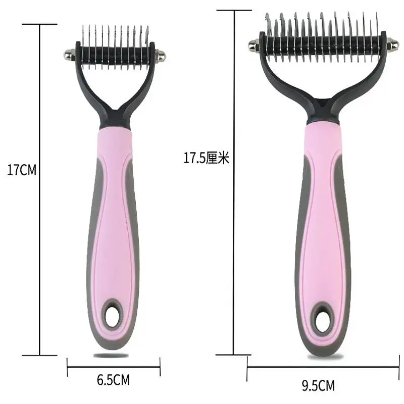 애완 동물 모피 매듭 커터 개 손질 고양이 제모 빗 브러시 실리콘 빗 개 Deslanador 브러시 개 칫솔