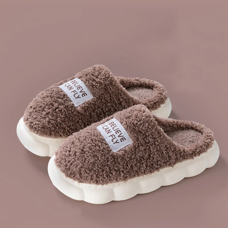 New Fashion Winter Soft Sole Mens Indoor Floor Antiskid Slides Bedroom Warm Plush Slippers Male Home Casual Cotton Shoes