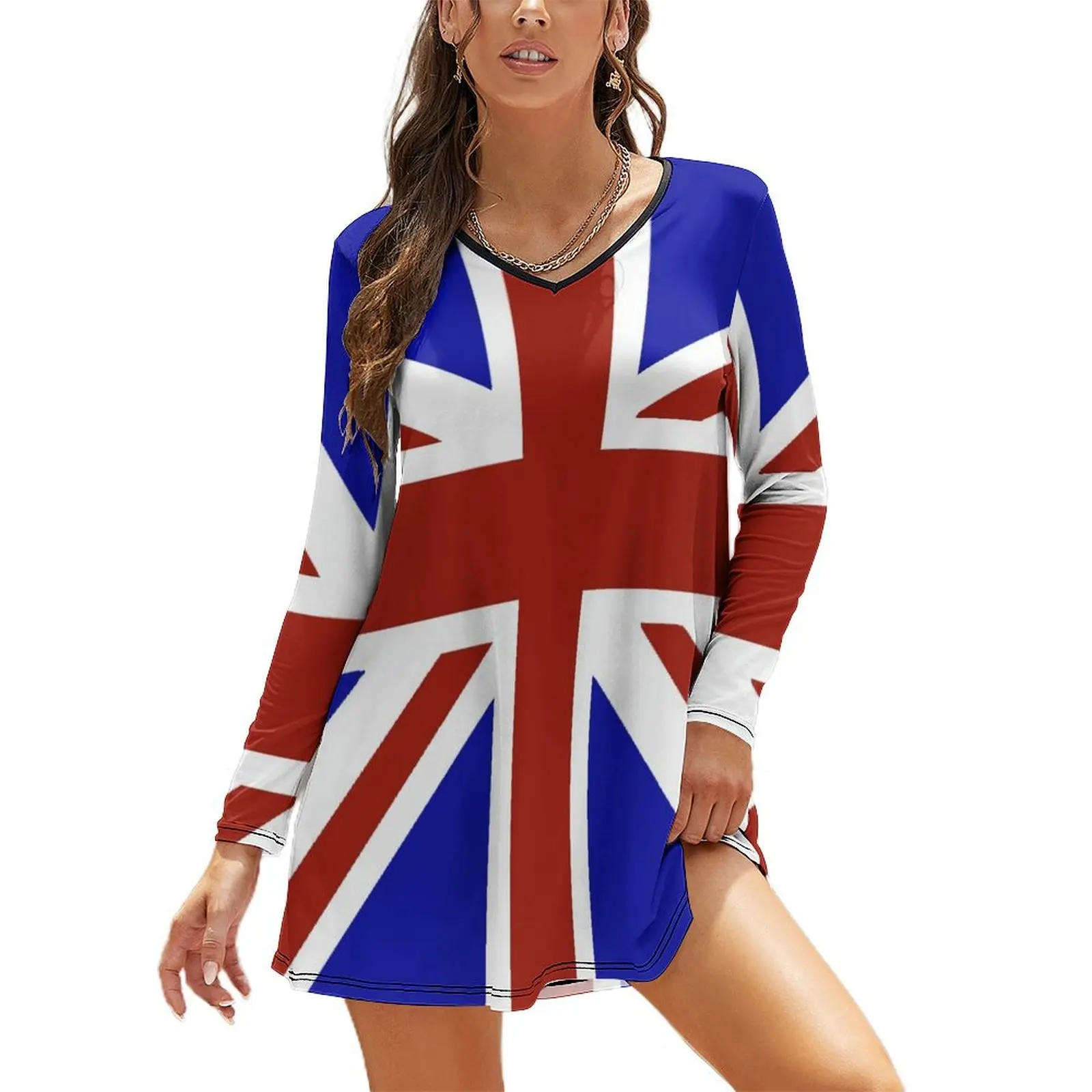 

Union Jack (Dark) Long Sleeved Loose Dress dress women's summer dresses 2024 summer dresses