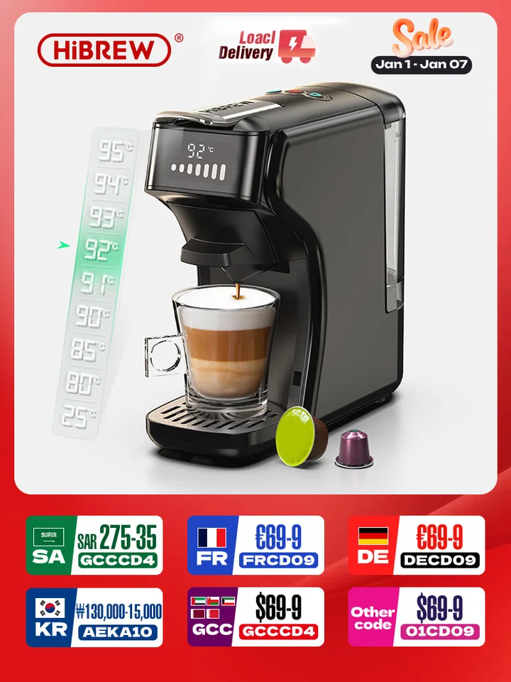 HiBREW 6in1 カプセルコーヒーマシンホット/コールド複数エスプレッソ