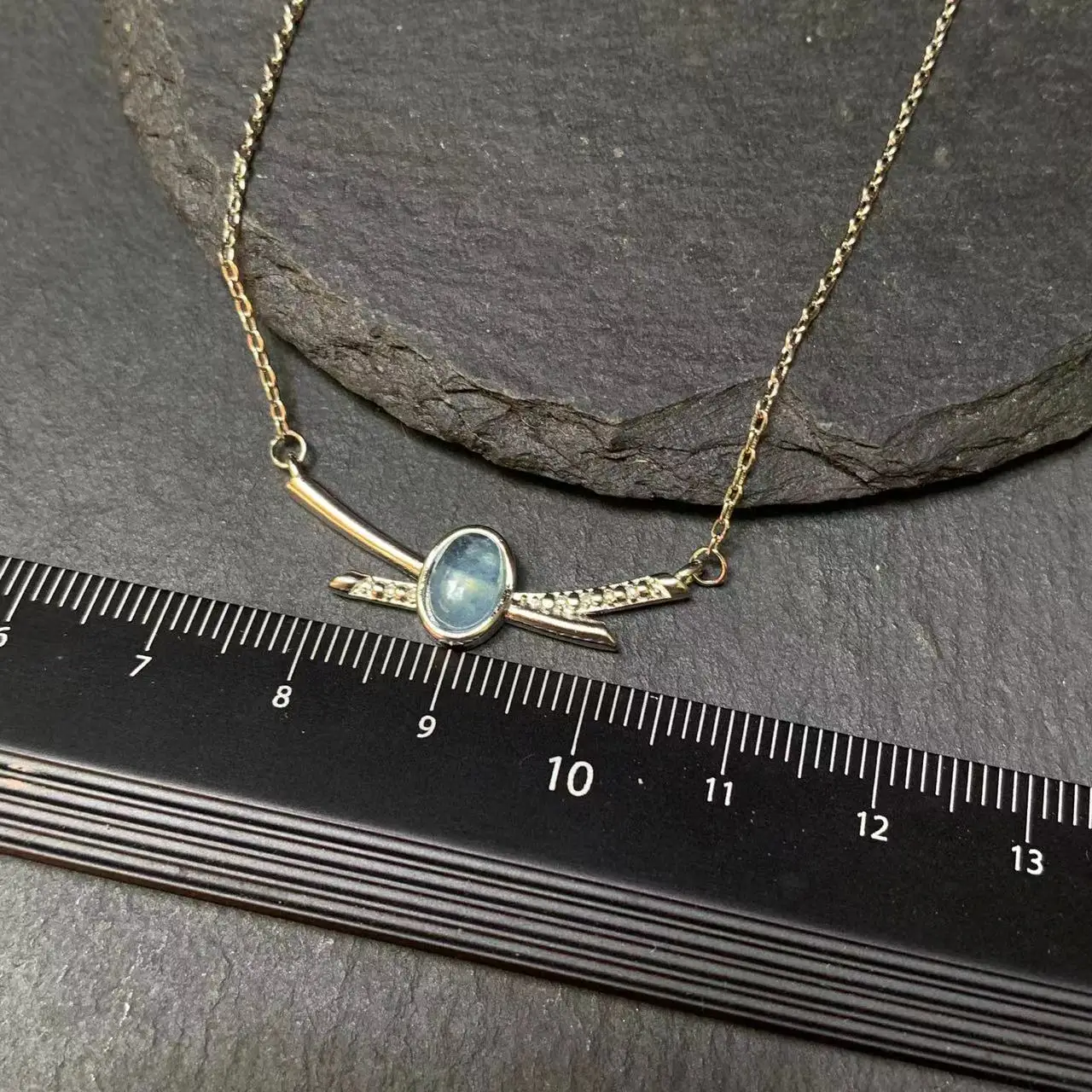 Natural Aquamarine Pendant Necklace Heart Fine Jewelry Handmade Stones Wholesale Healing Energy Gift Lucky Jewelry