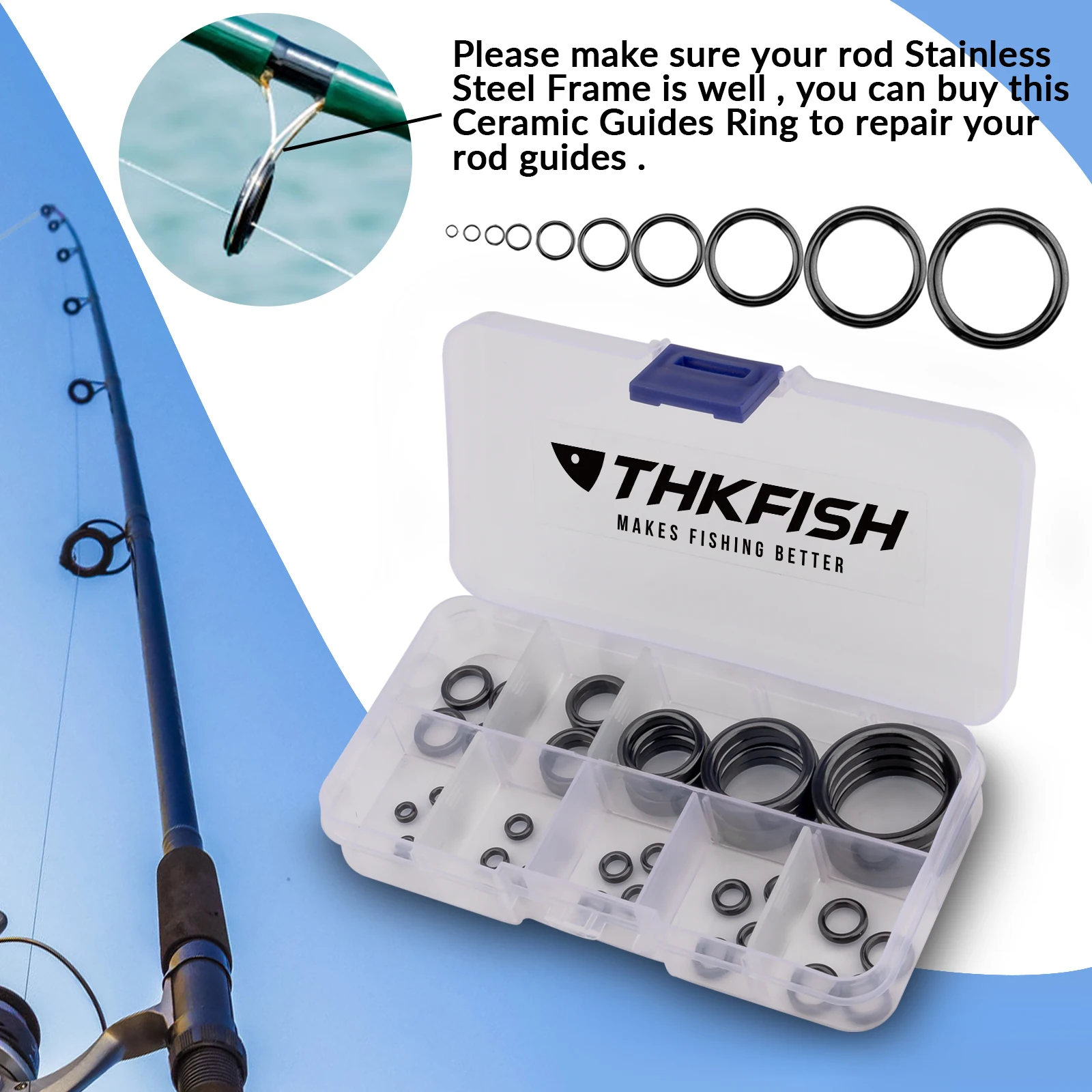 40pcs Durable Fishing Rig Rings - Round Connectors