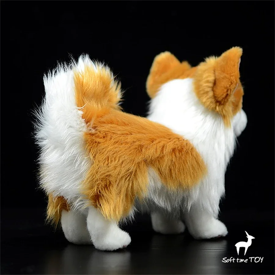 Pomeranian Dog High Fidelity Anime Cute Plushie Sheep Dog Plush Toys Lifelike Animals Simulation Stuffed Doll Kawai Toy Gifts 4