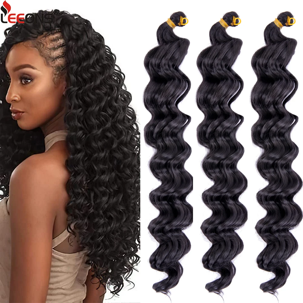 Ocean Wave Crochet Hair 18 Inch 1 6Pack Black Blonde Long Crochet