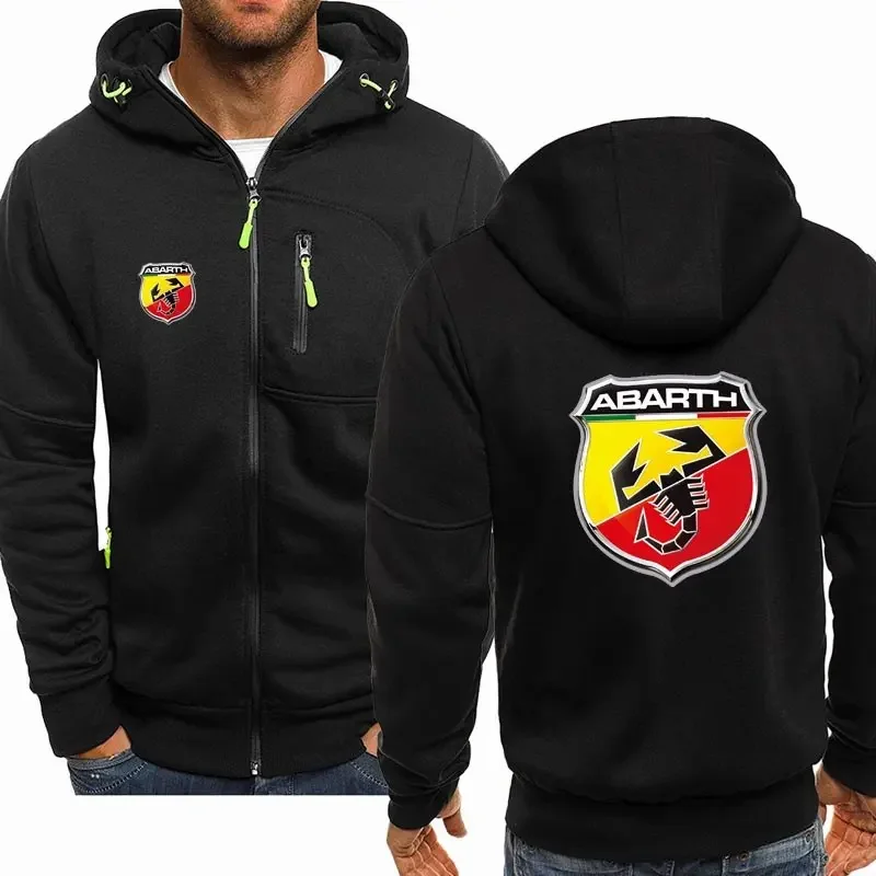 

2023 New Spring Autumn Abarth Hoodied Men's Fashion Long Sleeve Zipper Cotton Hip-Hop Harajuku Hoody Casual Jacket