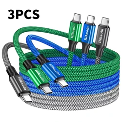 Premium Nylon Braided USB C Fast Charging Cable - 3 Pack (3ft/6ft/9ft) - 9FT (3PCS)