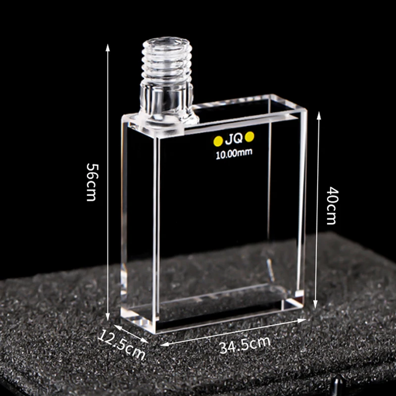 나사 캡이 있는 석영 큐벳 셀, 6 방향 조명, 10mm, 32mm, 11ml