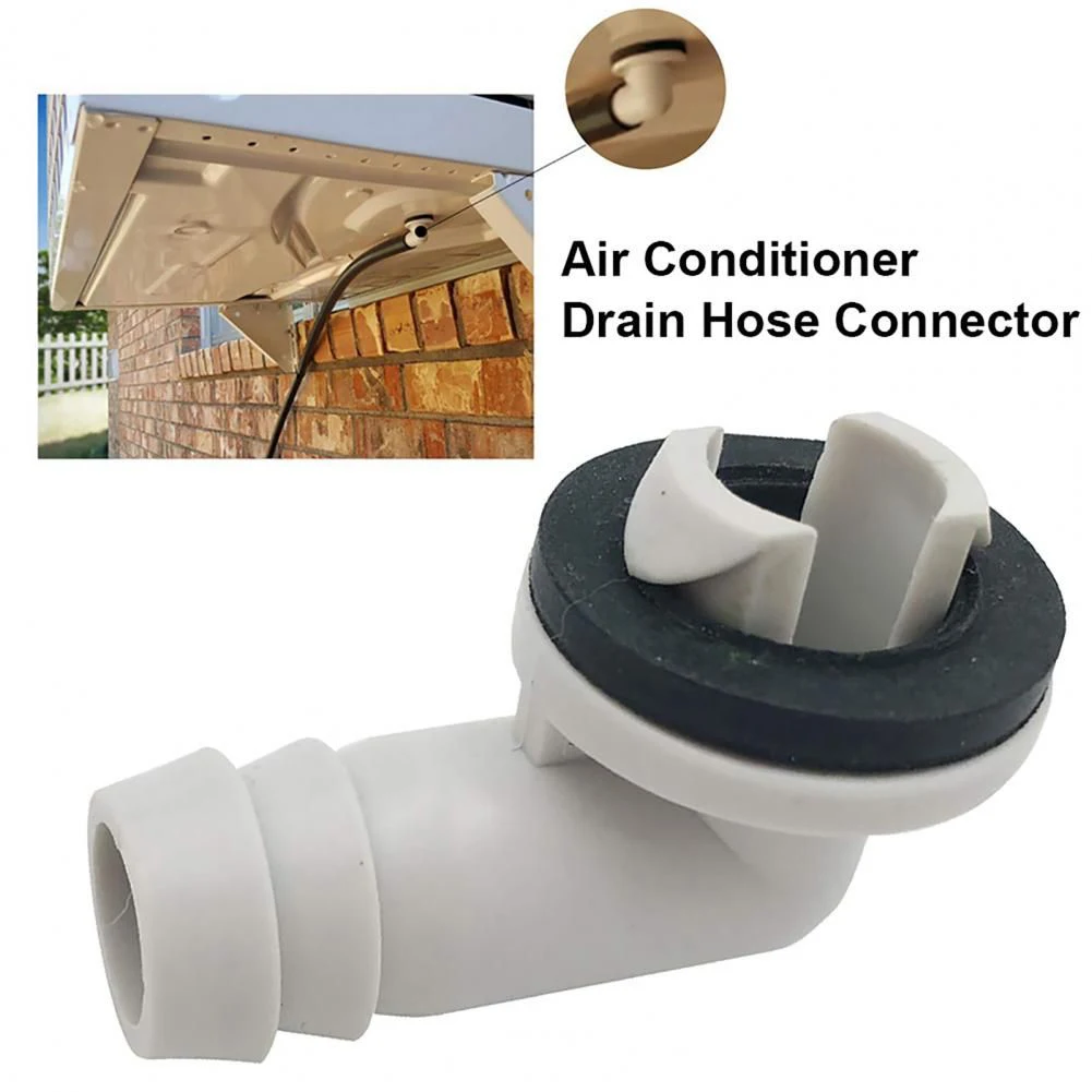 

1PC/4PCS Air Conditioner Drain Connector AC-Drain Hose Plastic Elbow Rubber Ring Kit Air Conditioning Drain Pipe Fittings