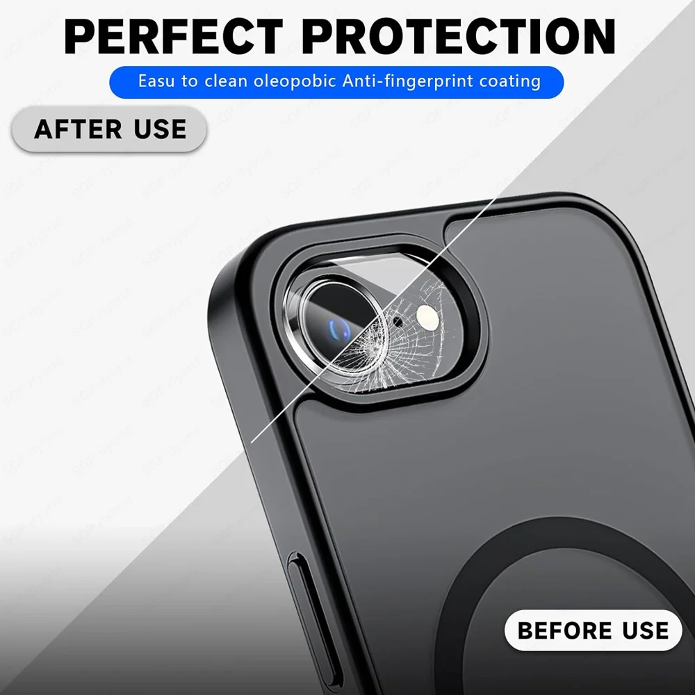 Premium 3D Full Screen Camera Lens Protector with Bumper - Glass Cover
