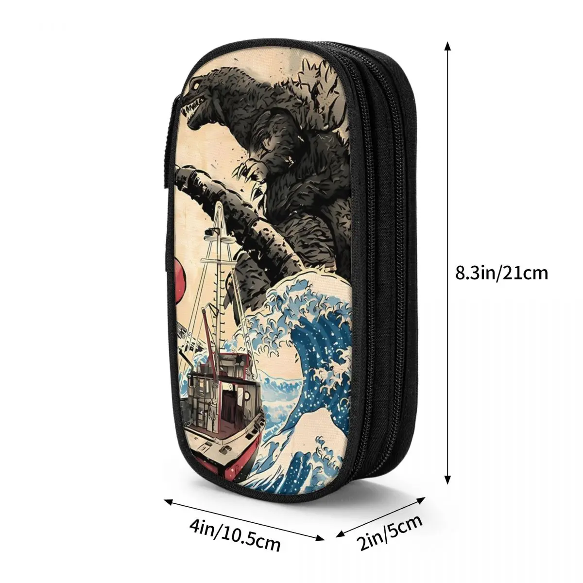 Japanese Godzillaed Pencil Cases New Pen Bag Student Big Capacity Students School Gift Pencilcases