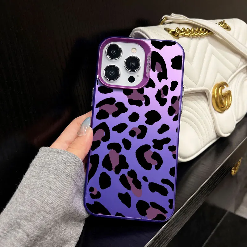 Modische Kreative Leoparden-Handyhülle für iPhone 17 16 14 15 Pro Max Plus 11 12 13 Mini Pro Max Stoßfeste Laser-Rückabdeckung ﻿ Funda – Detail 5