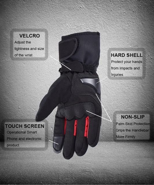 ROCK BIKER-guantes de invierno para motocicleta, resistentes al