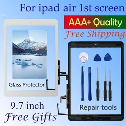 Écran tactile pour iPad Air 1 A1474, A1475, A147, capteur digital, bouton Home, adhésif flexible, outils de réparation, panneau en verre 