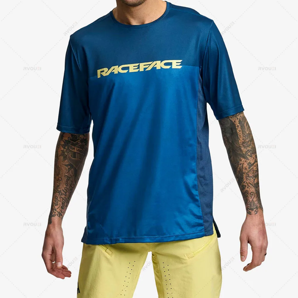 thumbnail image 1 of Nuevas camisetas de ciclismo de montaña RACE FACE 2022 para hombre, camisetas de descenso, camisetas de moto DH todoterreno, ropa deportiva para motocross, 1 of 5