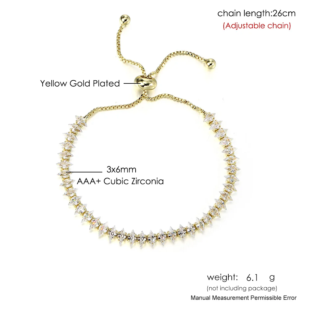 Silberfarbenes Tennis-Armband für Damen, luxuriös, zierlich, funkelnder kubischer Zirkon, stapelbare Kette, Kristall, Bankett, Hochzeit, Schmuck H085 – Detail 3