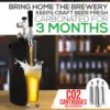 Pressurized Growler Tap System, 128oz Powder Coated Mini Keg Dispenser Portable Kegerator Kit, Co2 Pressure Regulator 2