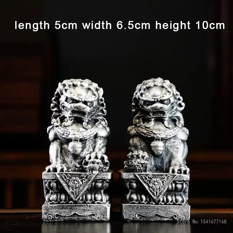Town House Animal Mini Small Stone Lion Trumpet, Desktop, Chinese Tea Pet, fair-faced Concrete, Micro Landscape, Home Decoration