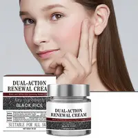 Crème de renouvellement à double Action effaçable à la kératine, riz noir et blanc, réparation apaisante, barrière cutanée, hydratant en profondeur pour tous les Types de peau 2