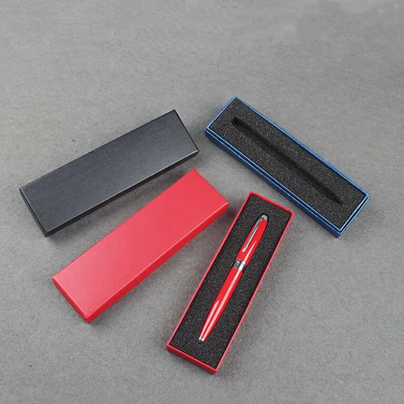 100 Stücke Schwarz Büro Stift Display Verpackung Boxen Leere Geschenk Schmuck Verpackung Box Akzeptieren Individuelles Logo Stift Verpackung Box Papier Fall – Detail 2