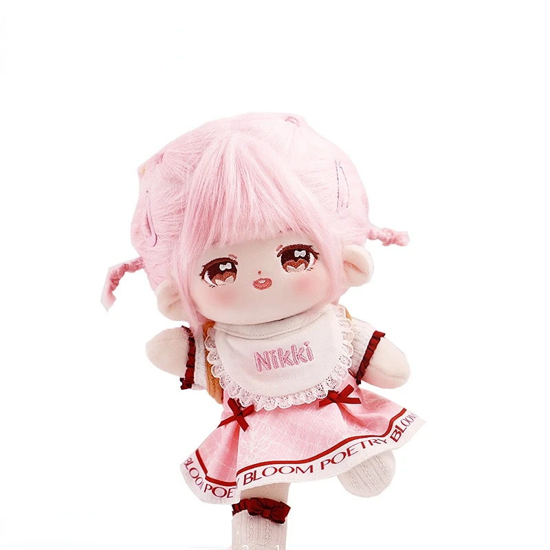 Bonecas Kawaii de pelúcia originais, Roupas Cosplay, Vestir, Cabelo Nikki  Rosa Bonito, Olho Grande, Garota Loli, Presente de Aniversário, 20cm -  AliExpress