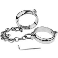 Edelstahl Handgelenk Fußfesseln Cosplay Erwachsene Spiele Paare Sex Spielzeug Vorhängeschloss Bondage Zurückhaltung Set Handschellen Sex Bondage Anzug