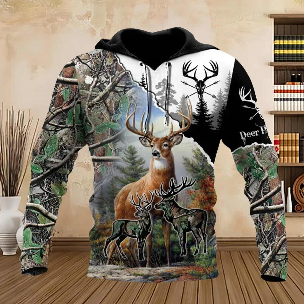 Men’s 3D Deer Hoodie 1