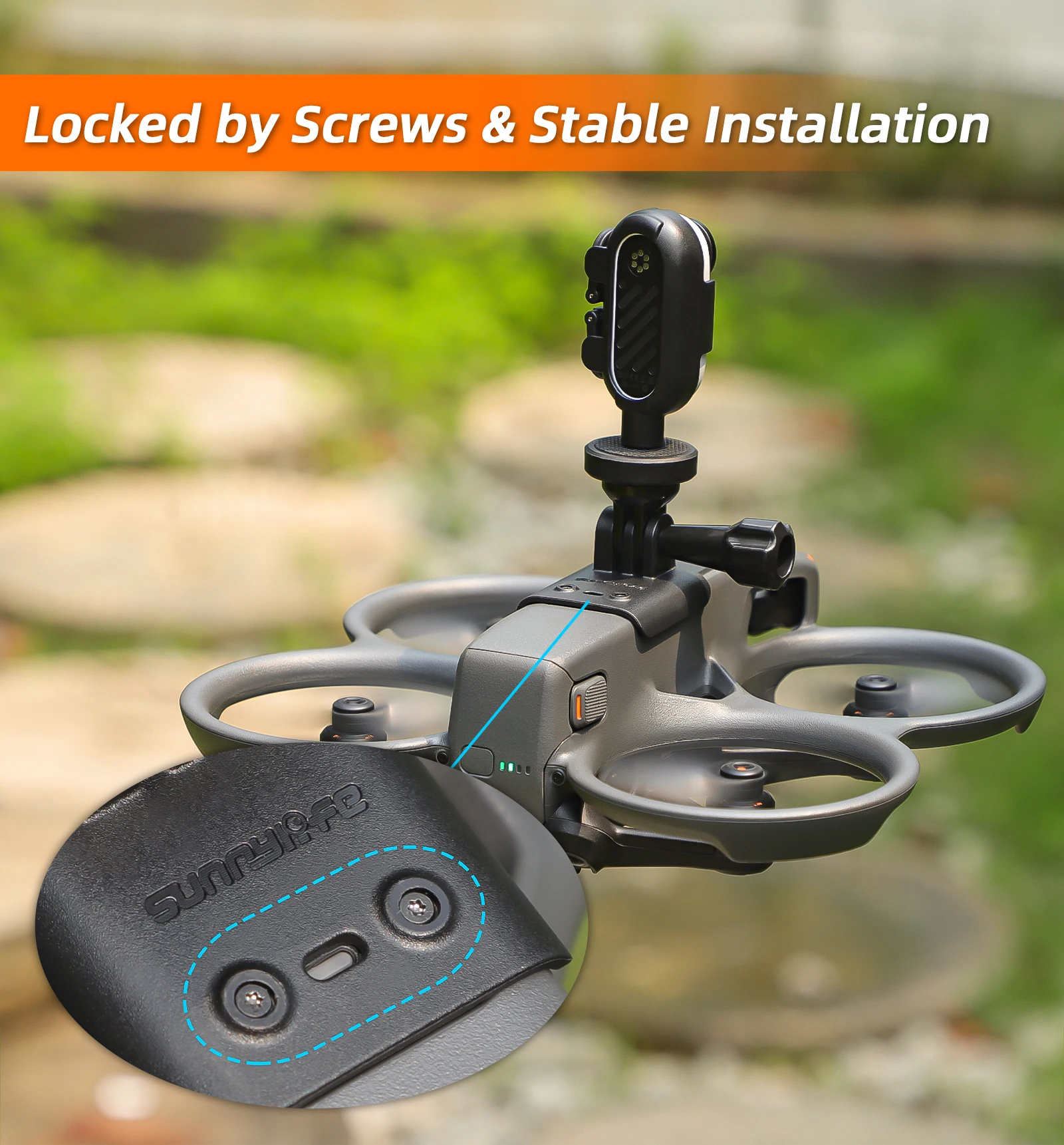 Description Picture 5 of itemExtension Bracket For GoPro 11/12 Insta360 X3/ X4 Action Camera Mount Fixing Adapter Holder For DJI Avata 2 Drone Accessories