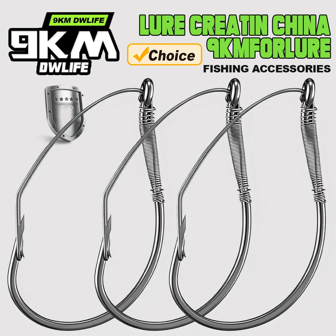 25 hameçons Wacky Rig sans herbe 9KM pour pêche du black bass et perche
