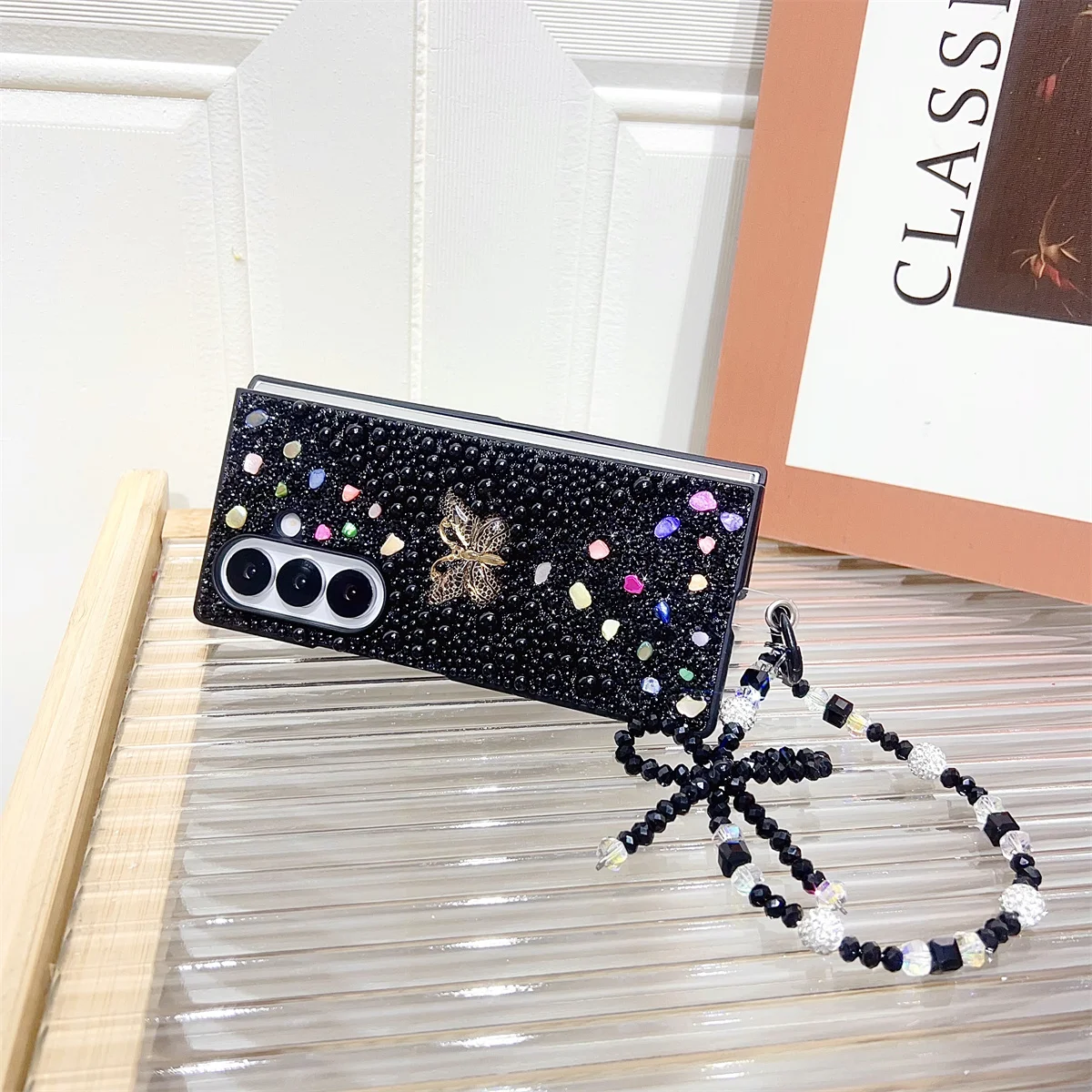 Diamond Butterfly Phone Case For Samsung Galaxy Z Fold_voghion.com