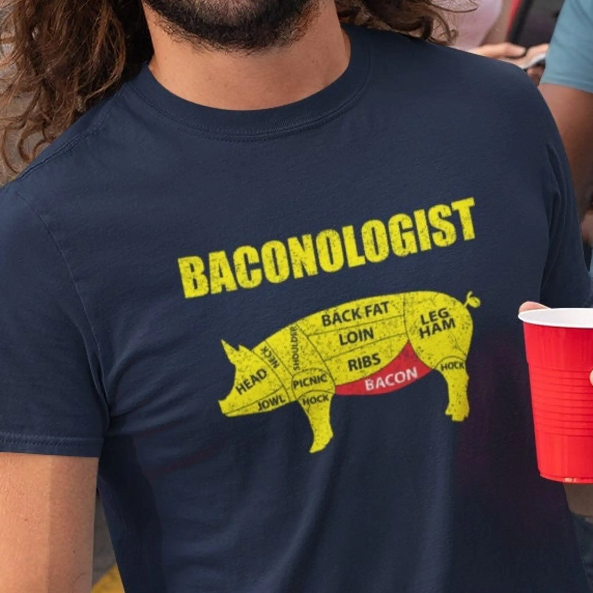 Maglietta Baconogist Pancetta Divertente Foodie S Keto Lover Dieta Caramelle Di Carne Maniche Lunghe O Corte