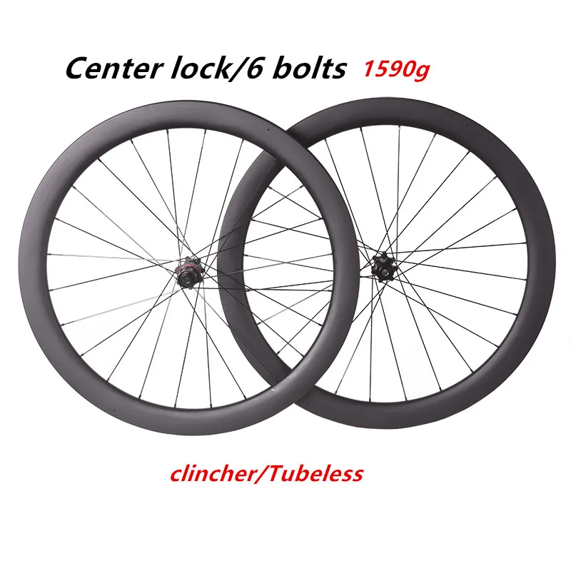 

Manufactory T800 Carbon Road Wheelset Disc Brake 6 Bolt Center Lock Straight Pull 35/50/62mm Wheels