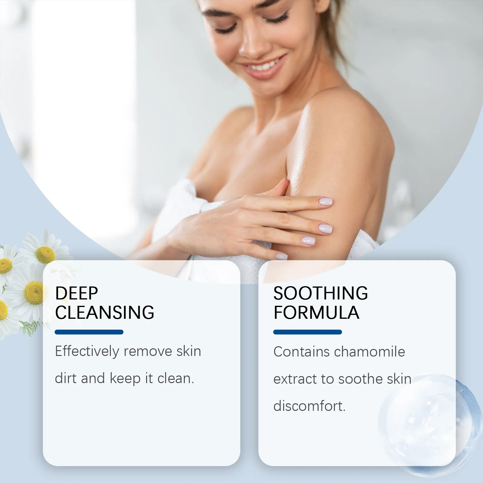 Body Wash Salicylic Acid Body Wash Deep Cleaning Acne Brightening Exfoliator Nourish Shrink Pores Repair Chicken Skin