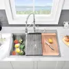 Stainless Steel Kitchen Sink 33x19 Drop In Workstation Sink 16 Gauge 10 Inch Dee 4