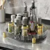360 Degree 11inch Turntable Spice Rack Organizer, Clear Round Rotating Condiment Holder Storage Tray For Cabinets Pantry 6