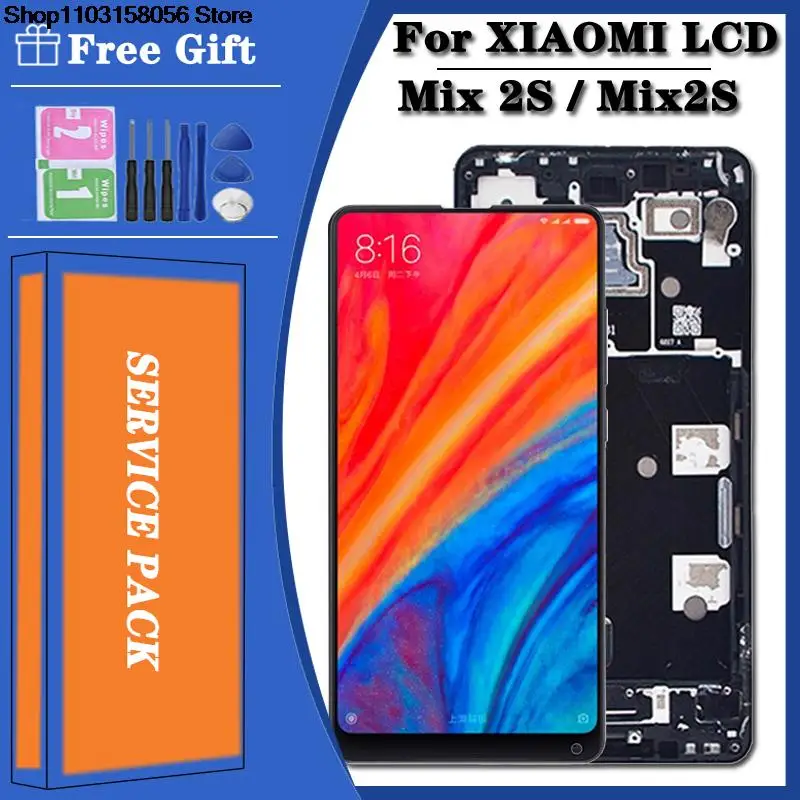 

5.99 "para xiaomi mi mix 2s display lcd tela de toque nova substituição digitador assembléia vidro para xiaomi mi mix2s lcd