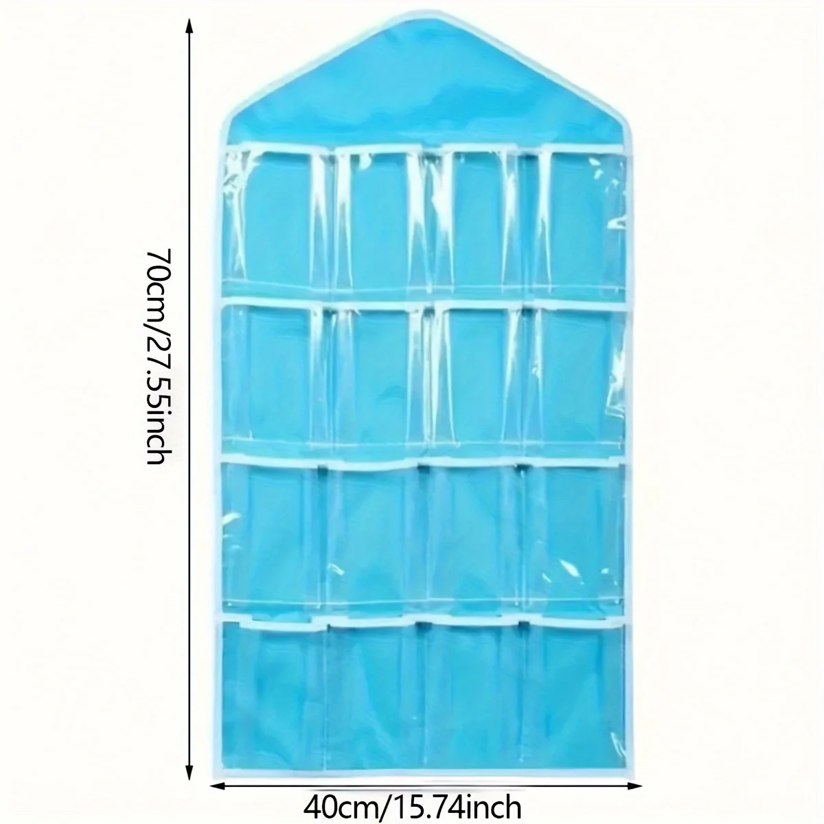 1pc-Hanging Storage Bag, Multi Grid Polyester Socks Storage Bag For Household 4
