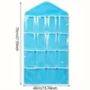 1pc-Hanging Storage Bag, Multi Grid Polyester Socks Storage Bag For Household 4