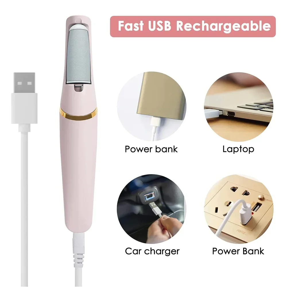 Manicure pedicure tools foot corn remover stickers Electric Foot Grinding Skin Hard Rupture Skin Trimmer Dead Foot Pedicure Rechargeable Care Tool Feet Callus Remover