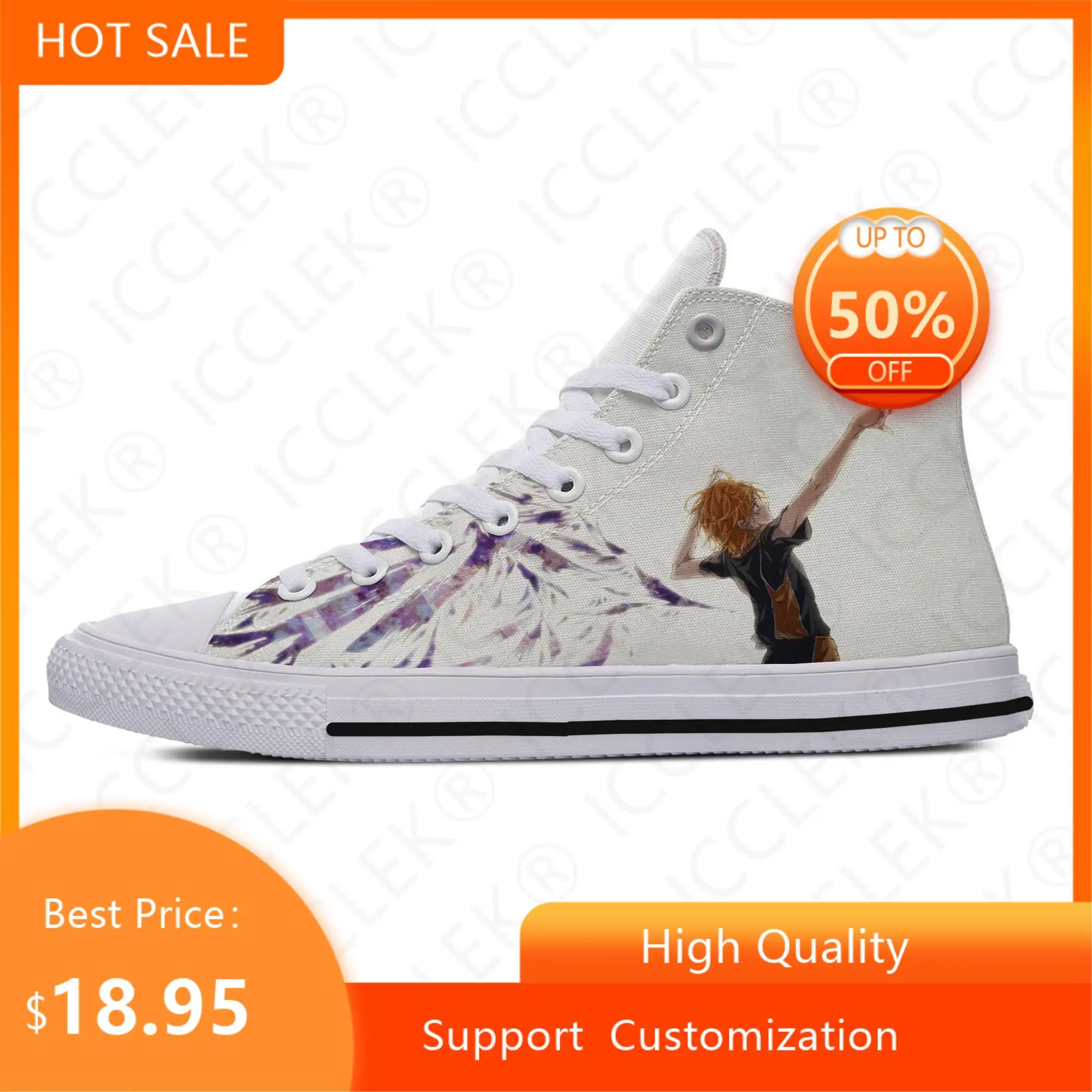 Hot Cool Summer Fashion Funnyhigh Quality Sneakers Handiness Casual Shoes Mens Womens Anime Haikyuu Volleyball Juvenile Shoes
