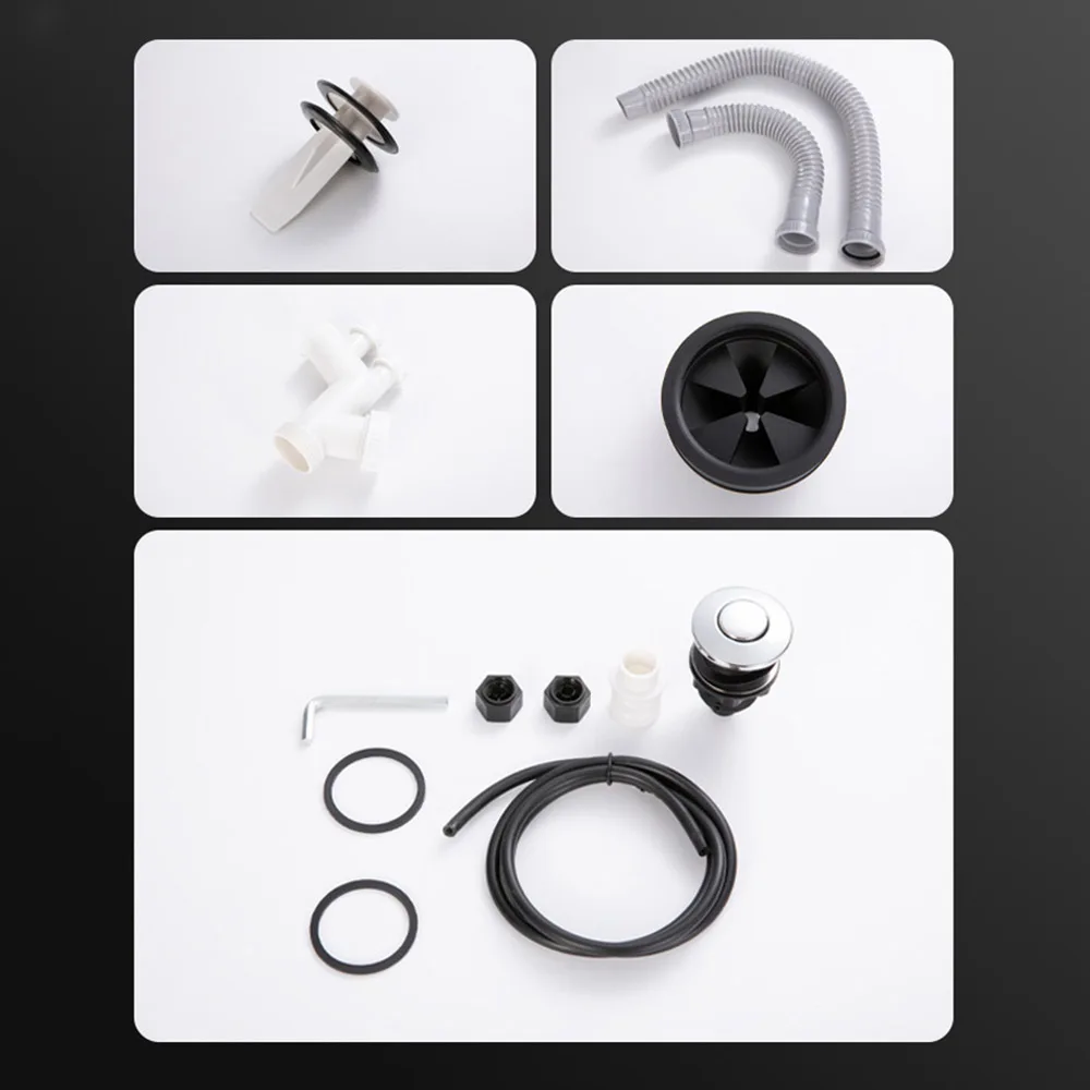 Kitchen Appliances Kitchen Food Waste Disposer Garbage Processor Chopper Stainless Steel Fully Automatic Drain Pipe Sink
