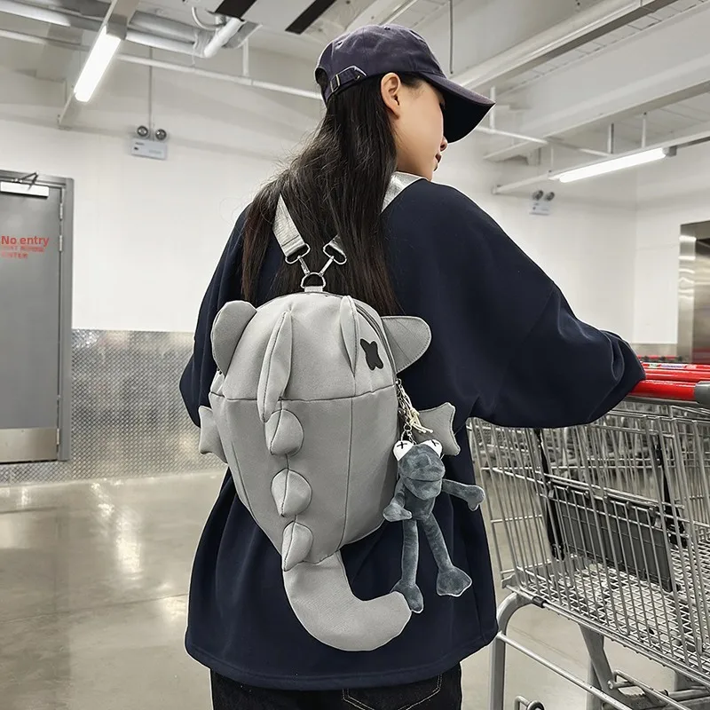 Gray medium shark bag [length 22/width 12/height 32]