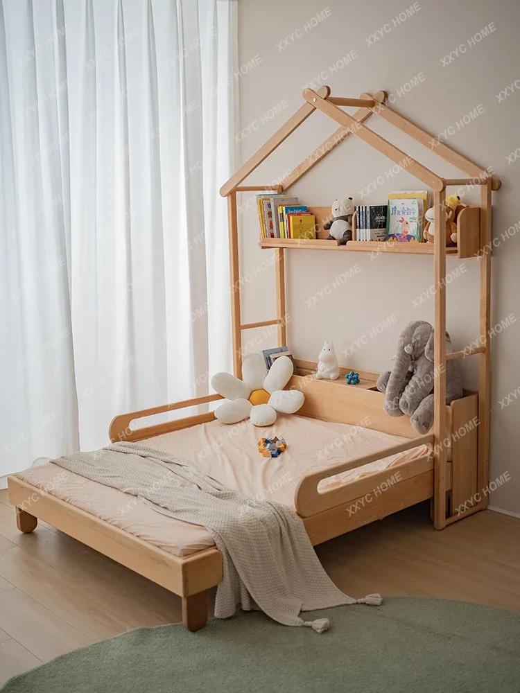 

Children's Bed House Bed Tent Bed Solid Wood Environmental Protection Beech Telescopic Bed Pumping Broaching Machine