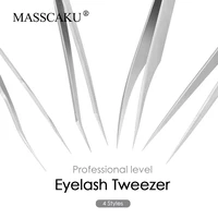 Hot Selling Professional Non-magnetic Lashes Makeup Tools Good Durability Industrial Precision Stainless Steel Eyelash Tweezers 1
